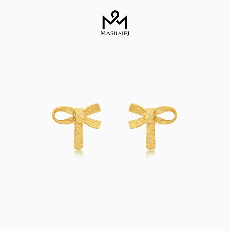 

Mashairi Mashairi 925 Silver Bow Stud Earrings Women's Sweet Elegance Small High-Grade Sterling Silver Earrings