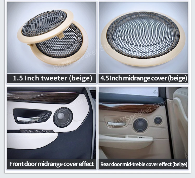 Car Door Tweeter Midrange Speakers Cover For BMW F30 F31 F34 F52 F48 F15 F16 F39Series Treble Audio loudspeaker Horn Accessories images - 6