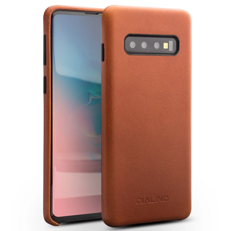 Чехол накладка из натуральной телячьей кожи для Samsung S10|Бамперы| |