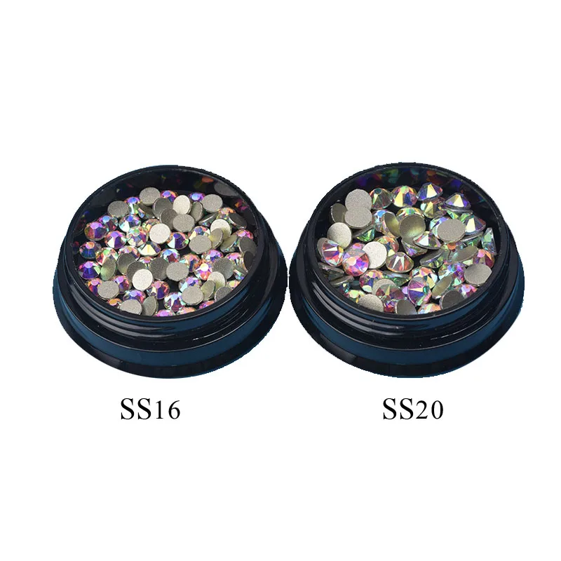 Nail Art Rhinestone Crystal SS16 SS20 Flatback Clear&amp AB Non Hot Fix Rhinestones Glue On For Decorations | Красота и здоровье