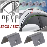 2x wind rain deflector channel stainless steel retaining clips for heko g3 clip