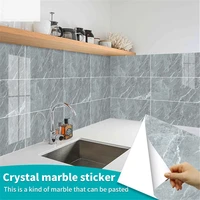 30x60cm marble wallpaper for kitchen backsplash countertop decoration sticker bathroom wall tile decals self adhesive home decor