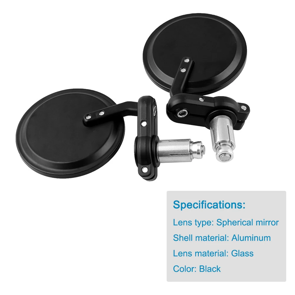 Зеркало заднего вида мотоцикла универсальное 22 мм круглое зеркало зеркала на