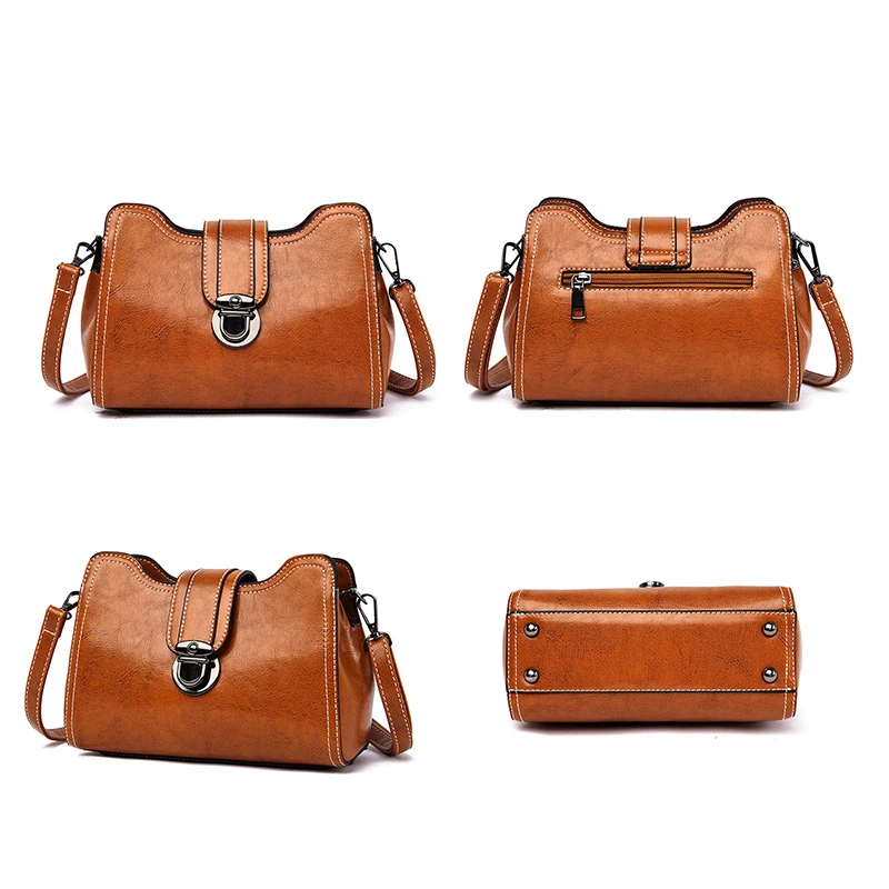 Новая Элегантная сумка на плечо Mododiino женская сумки через из масляной вощеной