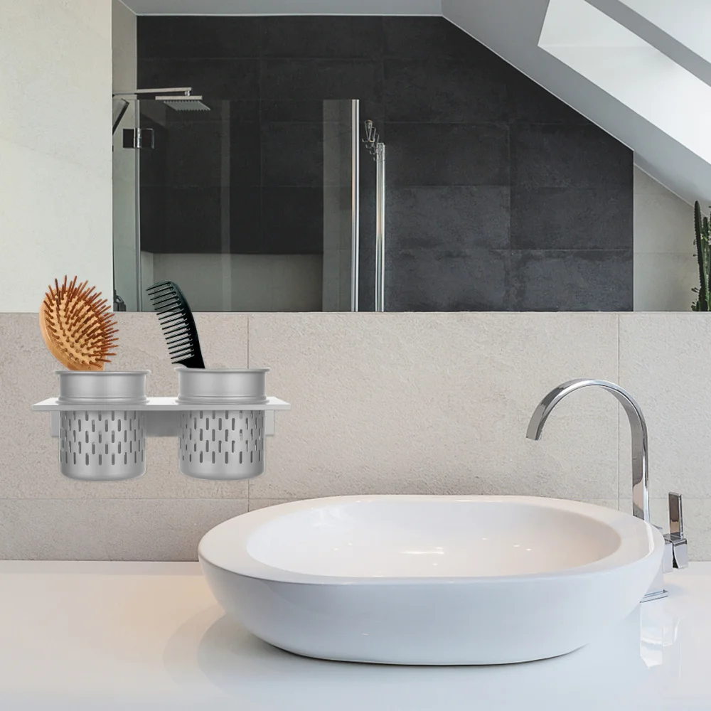 

Space Aluminum Punch Free Storage Rack Wall Mount Multipurpose Storage Holder