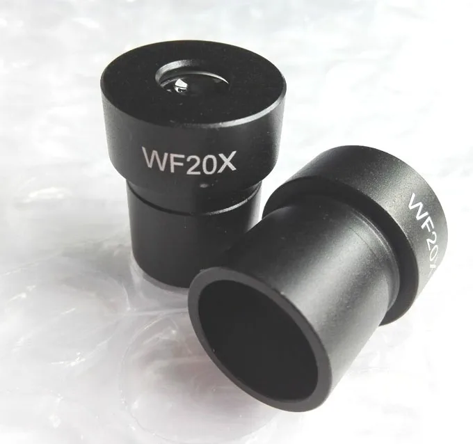 

2X Barlow Bio-microscope Eyepiece Adapter Lens WF20X 10mm Wide Angle Optical Eyepiece Lens for Biological Microscope 23.2mm