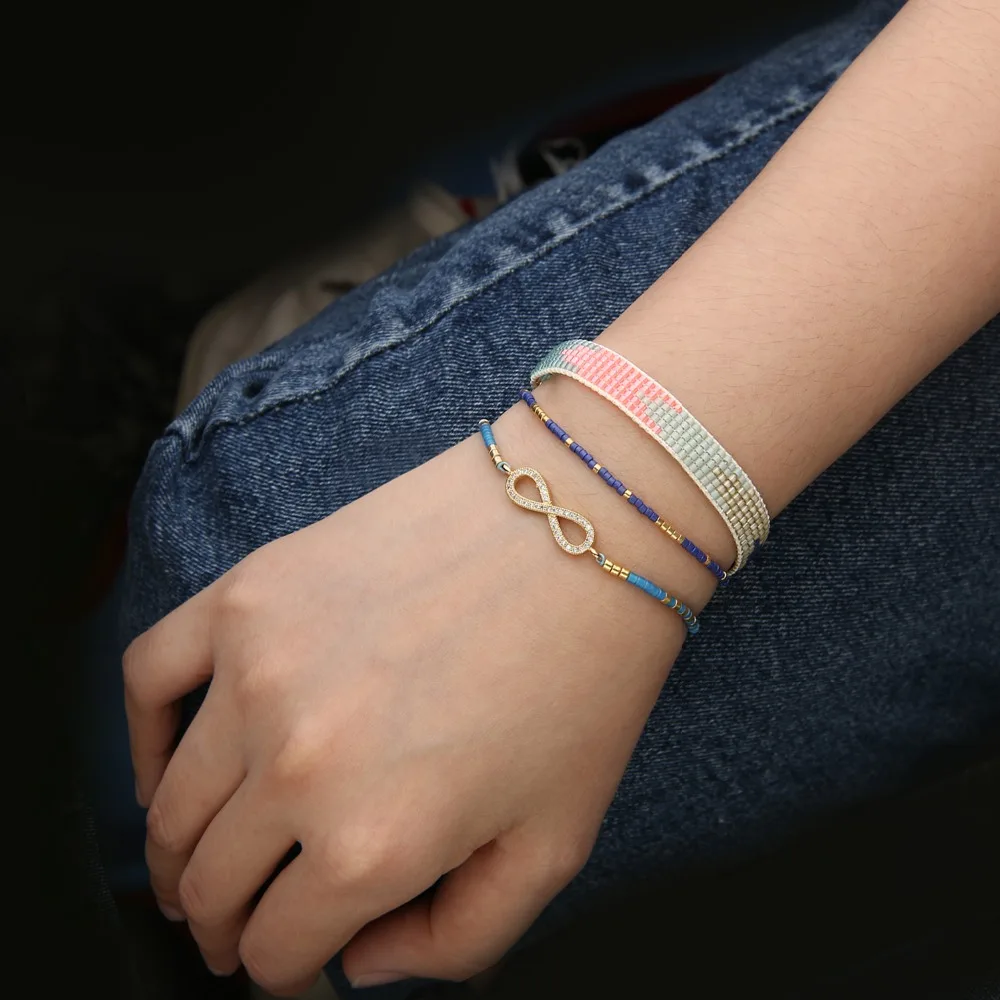 KELITCH Charm Bracelets Girls MIyuki Beaded Exquisite Friendship Bracelet New Crystal Bracelets