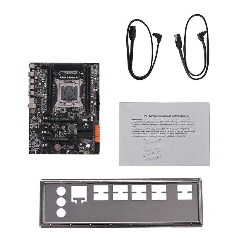 X99 Lga2011-3 материнская плата для Intel I7 E5-V3/E5-V4 4-канальный Ddr4 64G Ram, Nvme Ssd M.2, Sata3.0, Usb3.0, Pcie16X