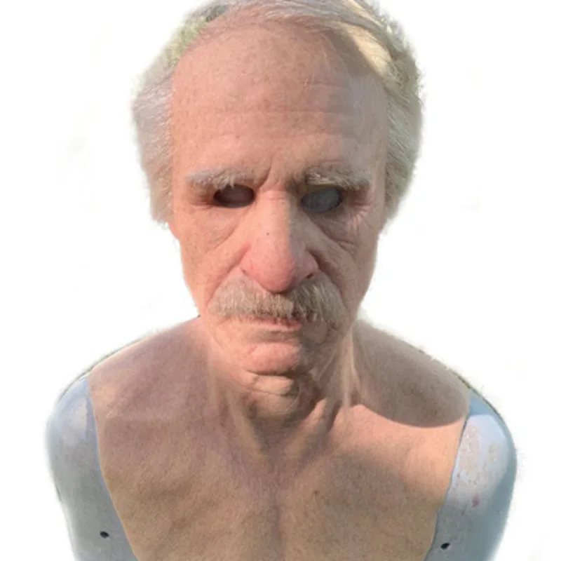 Страшная маска из латекса для старика забавная латексная Pld на всю голову косплея