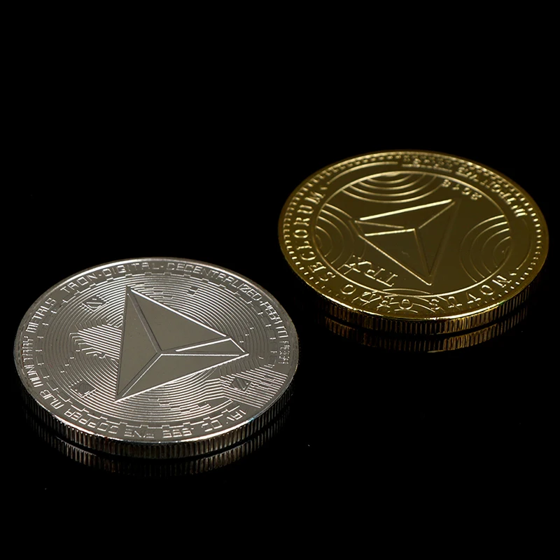 Новые виртуальные памятные металлические монеты TRX без денежной единицы, подарок Биткойн с доставкой на дропшиппинг.