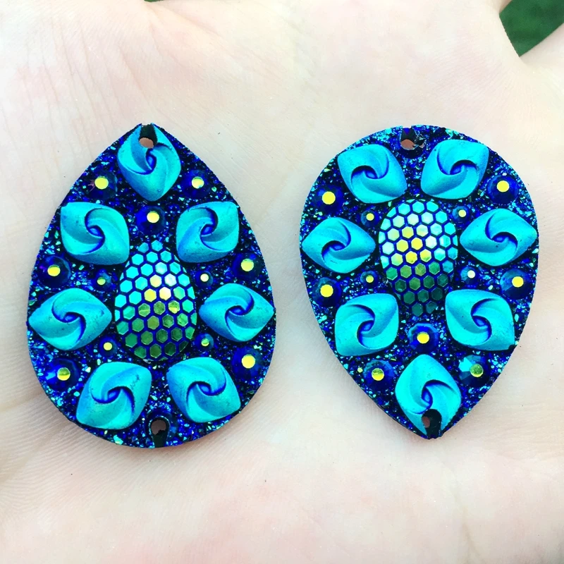 Сделай Сам 6 шт цветок из эпоксидной смолы AB капля Стразы свадебное украшение 2