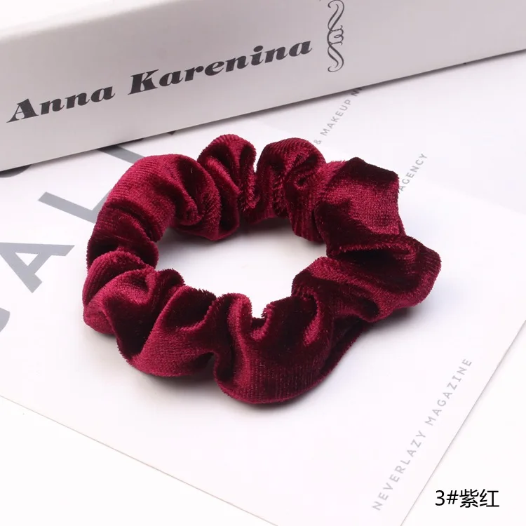 Мягкий бархат резинка для волос женщин и девочек Резинка обтянутая тканью