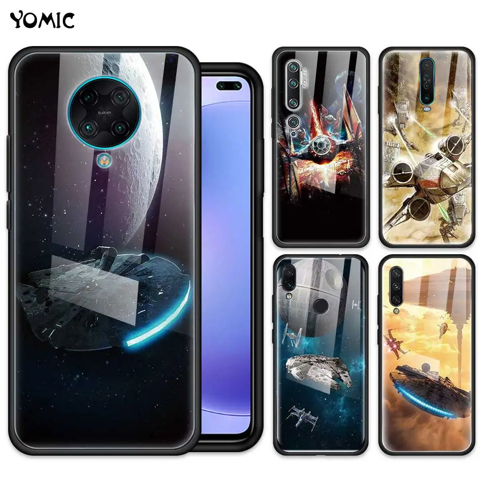 

Hip Wars Star Tempered Glass Phone Case for Xiaomi Redmi Note 9S 8 Mi Poco X3 NFC 9 7 8T 10 Lite 9T 10T K40 Pro 9C Cover