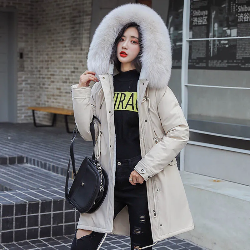 Winter Parker winter New Coat jacket hooded Slim thick fur collar Coat-30 degrees warm winter Coats jacket Parker