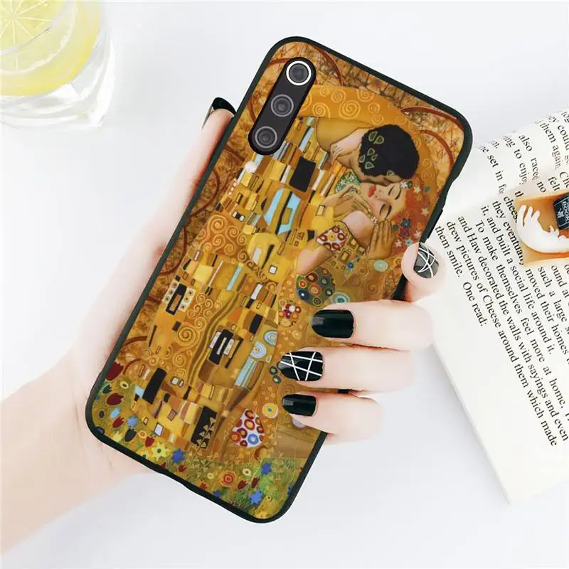 

Kiss By Gustav Klimt art pattern Phone Cases For Xiaomi Redmi note 7 8 9 t k30 max3 9 s 10 pro lite Luxury brand shell funda