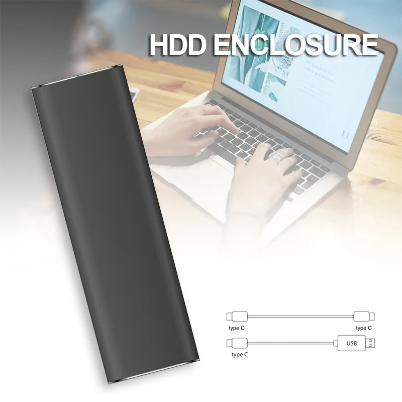 Корпус NVME M.2 PCI-E SSD M ключ к USB Type-C 3 1 Gen2 Портативный твердотельный диск корпус