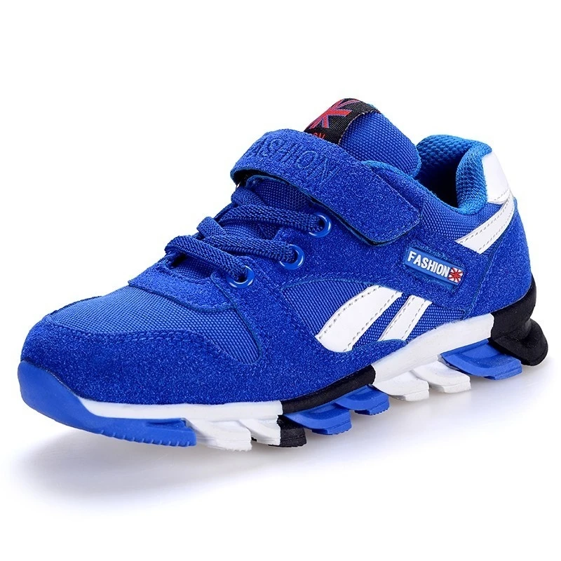 835 blue kids shoe Яркие детские кроссовки для мальчиков; дышащие кроссовки из сетчатого материала; Детская уличная спортивная обувь на липучке для маленьких девочек; цвета хаки; кроссовки - Цвет: 835 blue kids shoe