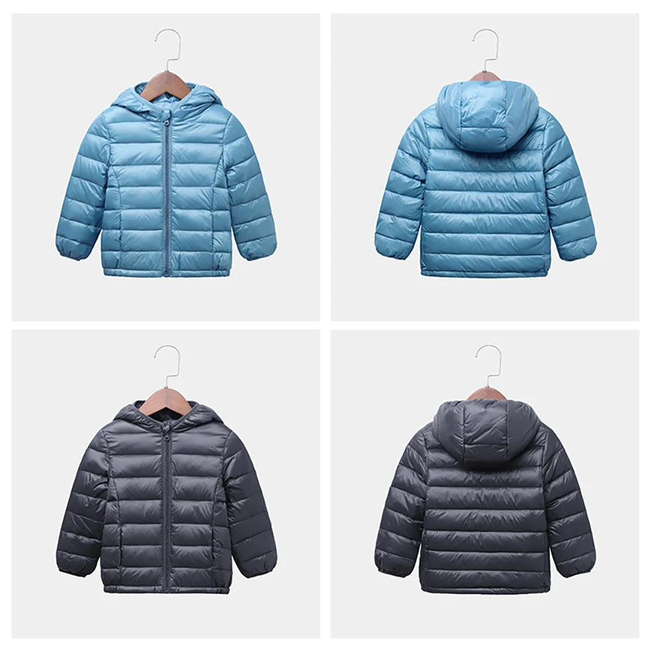 Осень-зима 2020 детские пуховики с капюшоном для девочек яркие цвета теплые
