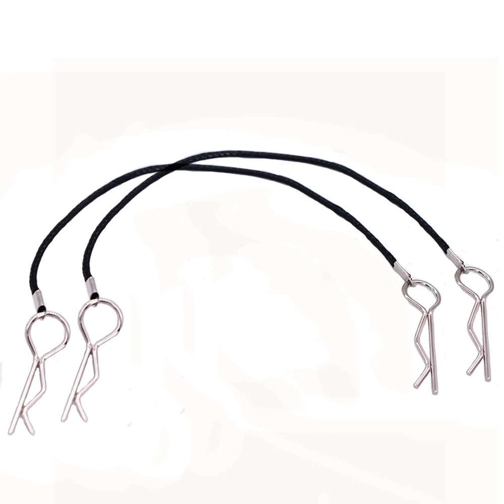 2 шт. черный корпус R зажимы Pin веревка буксировочный крюк для 1/10 RC Гусеничный