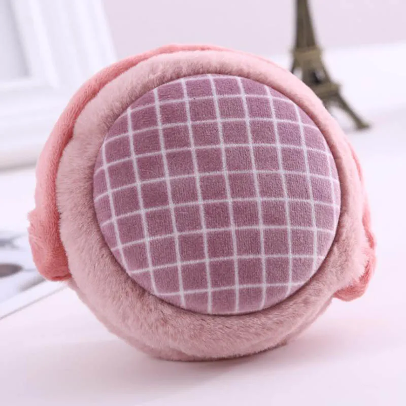 M15 Leather Pink Женские/девичьи/любовные наушники Calymel, однотонные Мягкие плюшевые складные наушники с гамбургером, теплые зимние наушники - Цвет: M15 Leather Pink