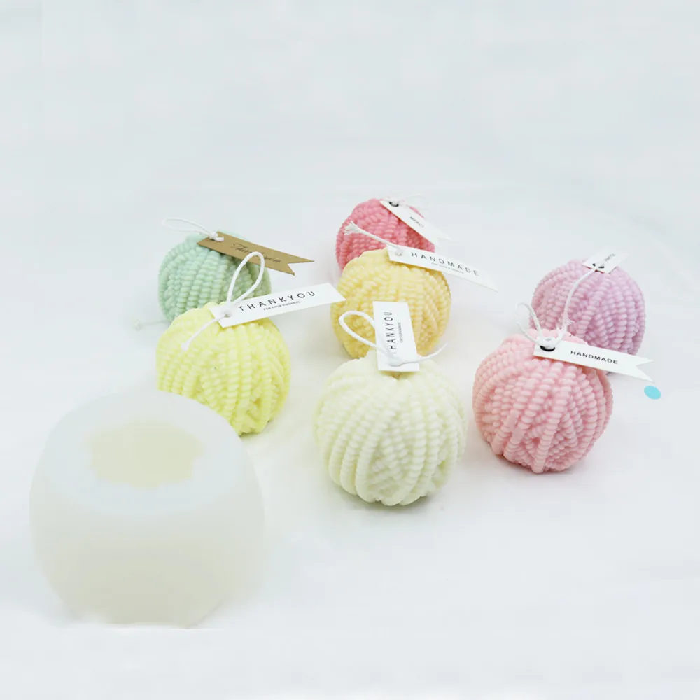 

DIY Candle Making Kit Wool Coil Fondant Cake Silicone Mold Yarn Ball Candle Mold Handmade Soap Mold Resin Mold Chocolate Mold