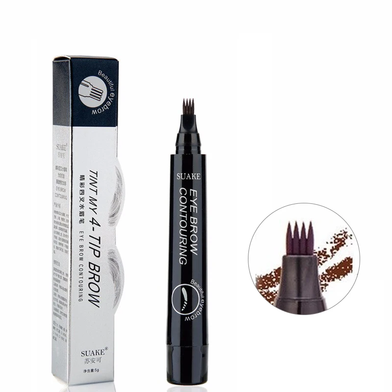 2019 микроблейдинг жидкий карандаш для бровей Тату-ручка 4 головки тонкий скетч