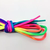 1 pair round rainbow shoelaces canvas athletic shoelace sport sneakers shoe laces strings 100cm120cm