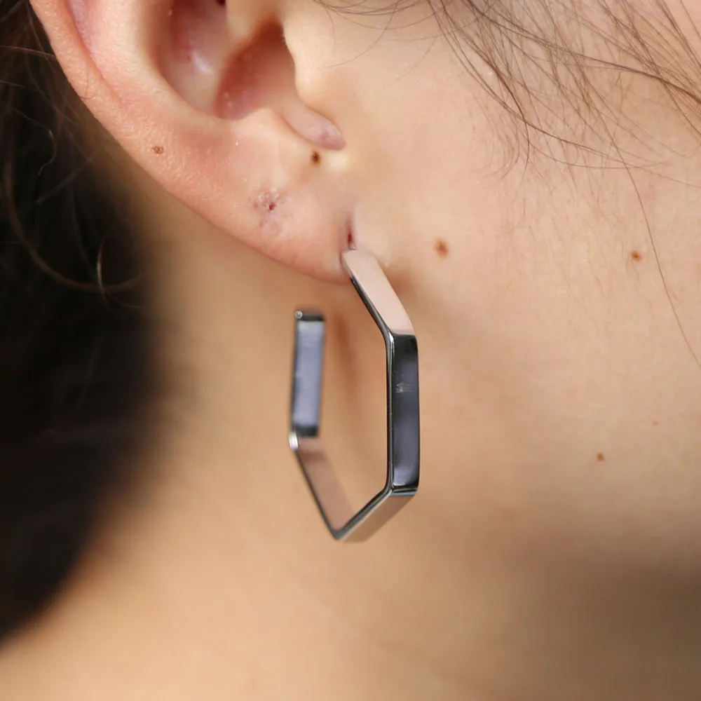 Изящные Модные серьги joker с высокой полировкой Геометрические Квадратные