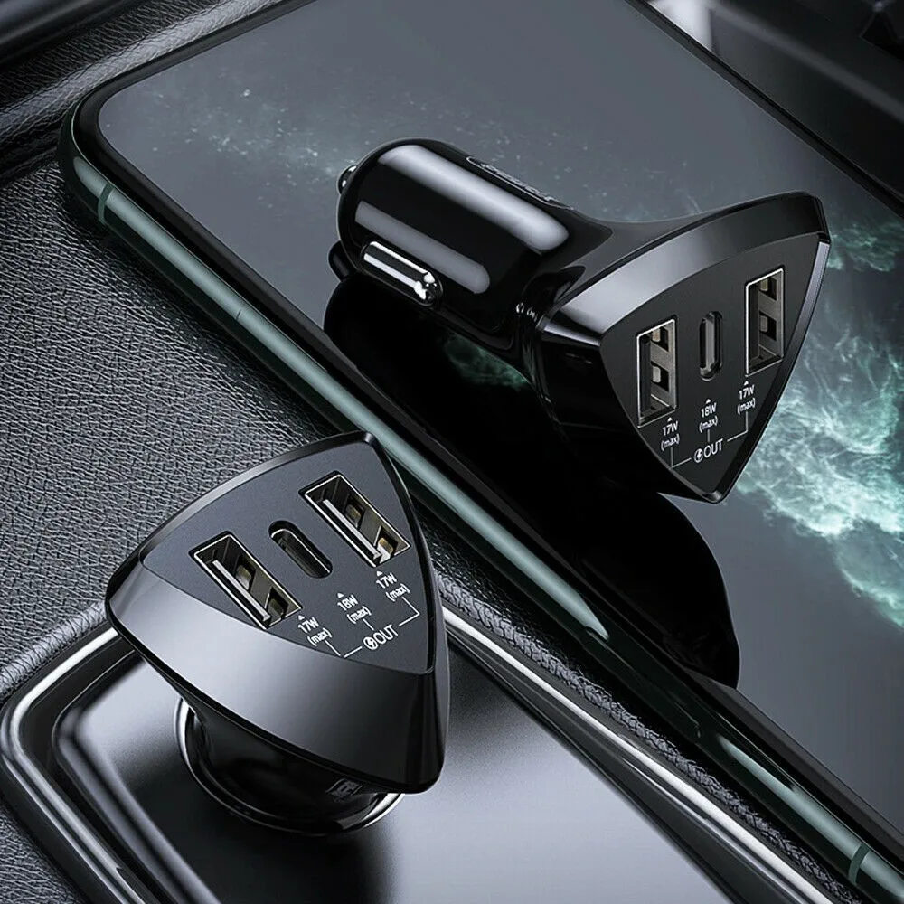 

Автомобильное зарядное устройство с двумя портами USB Type-C, 12-24 В, 35 Вт