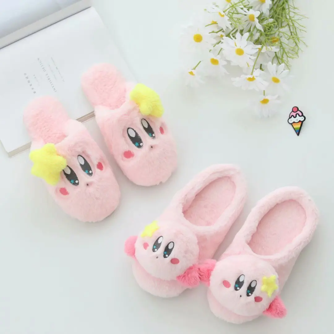 Kawaii Плюшевые Мультяшные классические аниме игры Kirby мягкие игрушки тапочки для