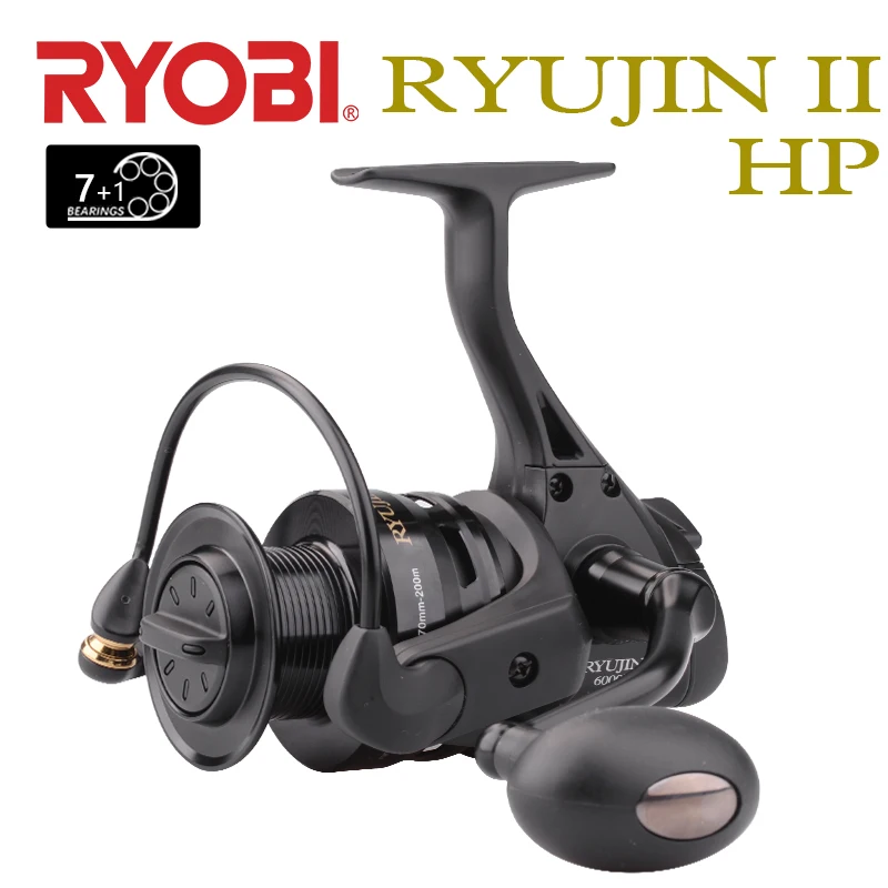 RYOBI RYUJIN Ⅱ1000/2000/3000/4000/6000/8000 spinning fishing reel 7+1BB Gear Ratio 5.1:1/5.0:1 Stainless steel bearing saltwater