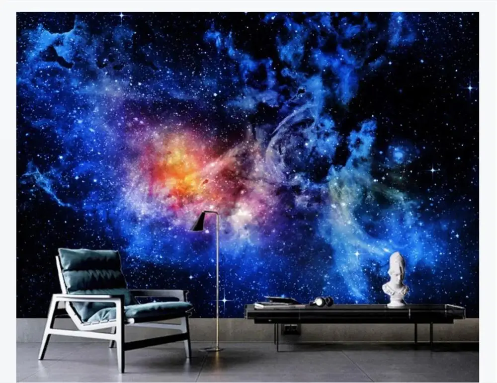 Пользовательские фотообои настенная наклейка мечта Страна Чудес Звездное Небо