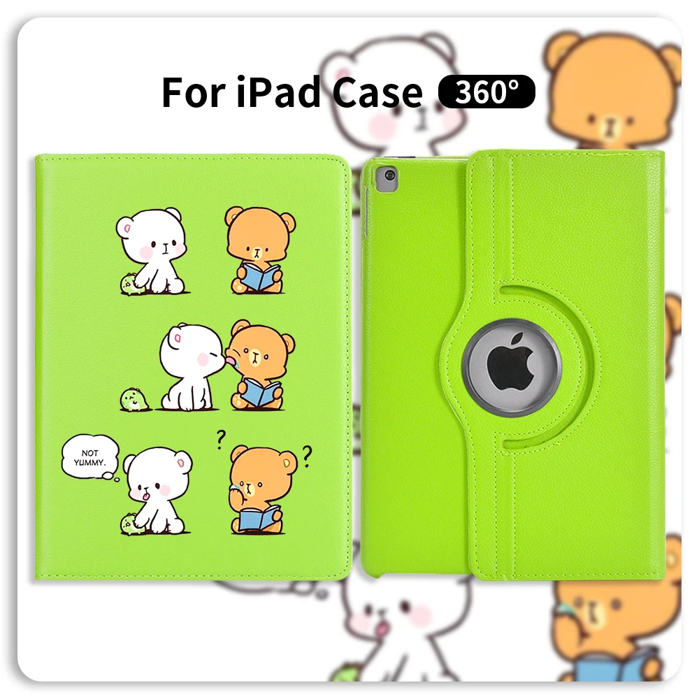 Чехол книжка из искусственной кожи с поворотом на 360 градусов для iPad 7 го