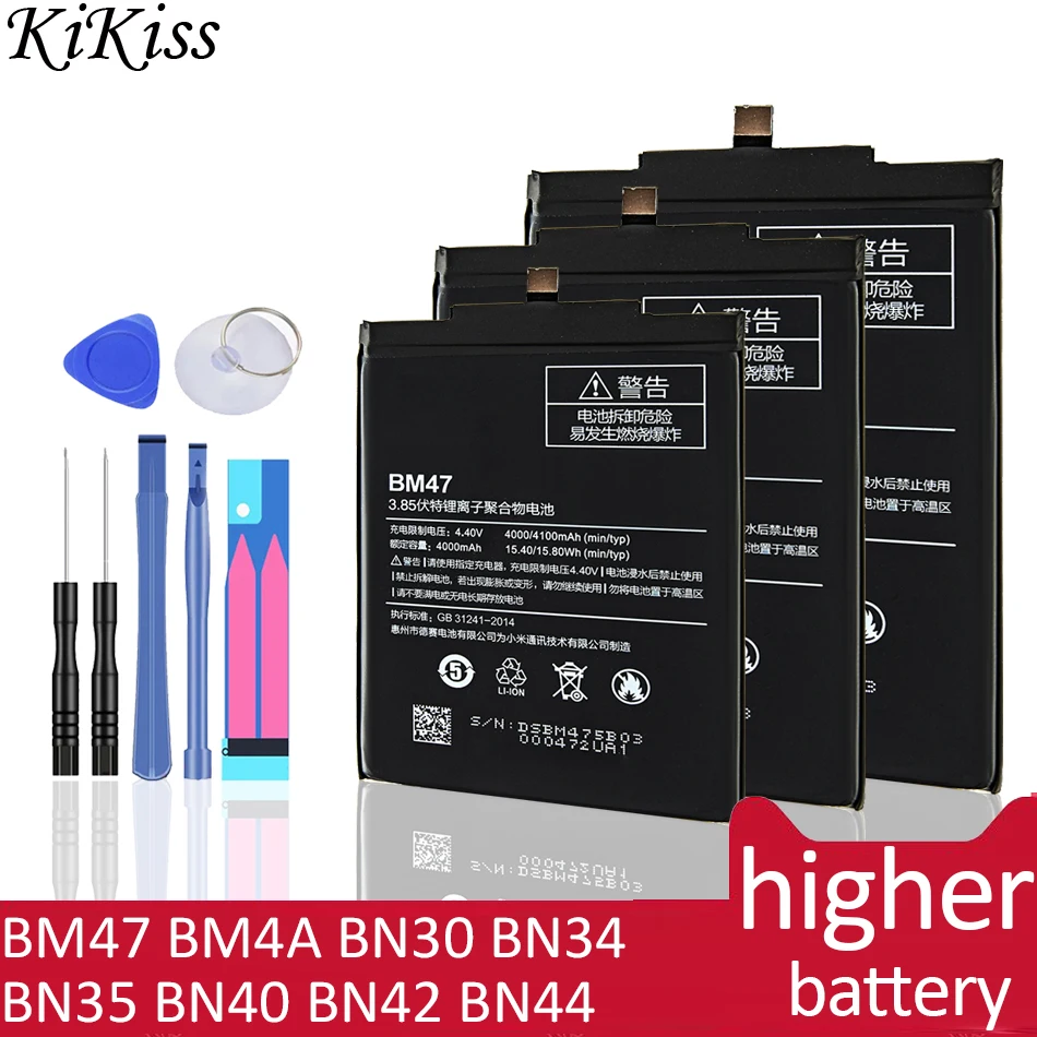 

Battery For Xiaomi Redmi 3 3S 3X 4 4A 4X 5 5A 5 Plus Pro Prime Battery BM47 BM4A BN30 BN34 BN35 BN40 BN42 BN44 bn 30 34 35 40 44