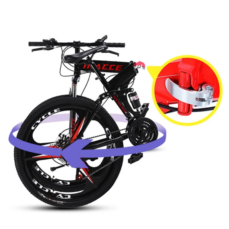 Горный велосипед с рамой из углеродистой стали колесо 24/26 дюйма Скорость 21/24/27 для