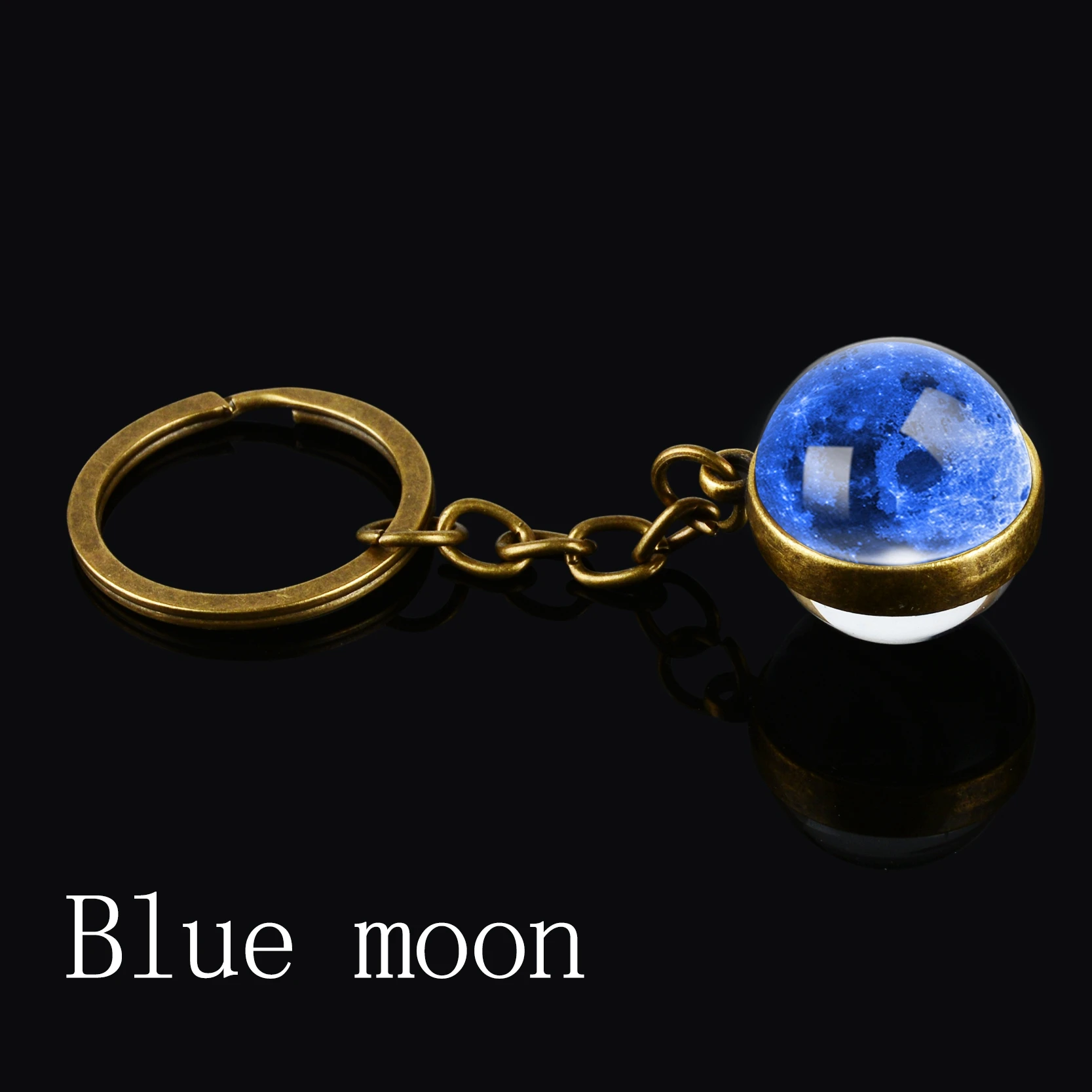 Moon Phase брелок с изображением планеты туманности космические брелки галактика Вселенная Луна земля солнце Марс солнечная система двусторонний стеклянный шар
