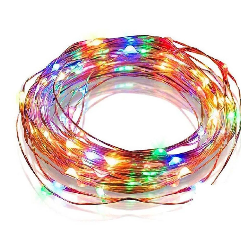 Светодиодная гирлянда 5 м/10 м из медной и серебряной проволоки сказочные огни