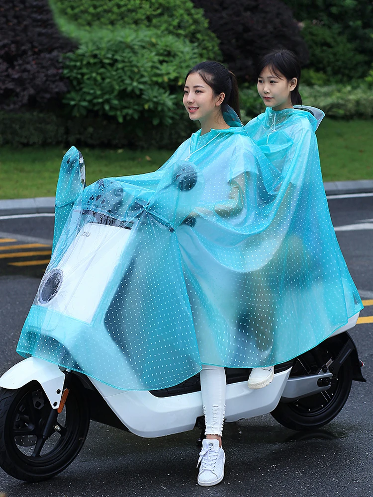 

Transparent Plus Size Adult Poncho Waterproof Travel Poncho Lightweight Regenpak Dames Reusable Motorcycle Rain Gear MM60YY