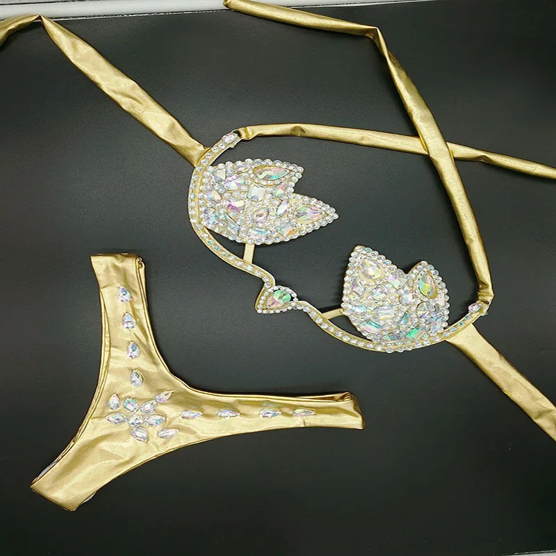 Бикини с кристаллами и бриллиантами сексуальный женский купальник 2019 роскошный