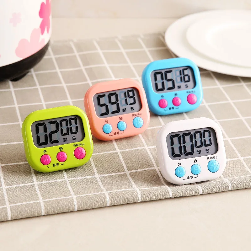 LCD Digital Kitchen Countdown And Count Up Timer Clock Cooking With Magnetic Backing Stand For Egg Soup Alarm |