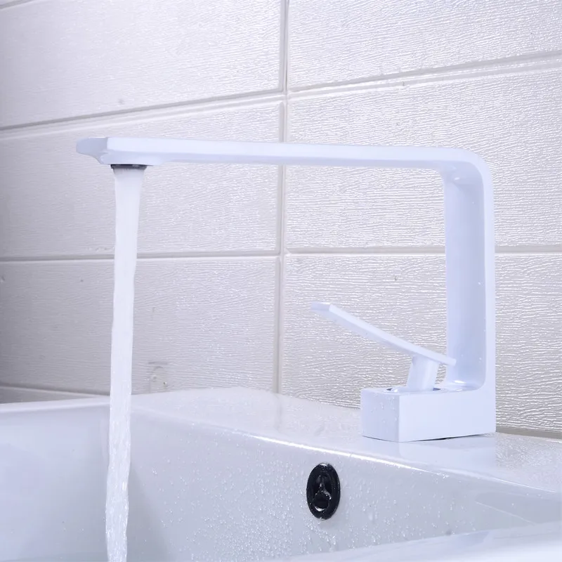 Матовый черный латунный корпус для раковины смеситель ванной комнаты с одной