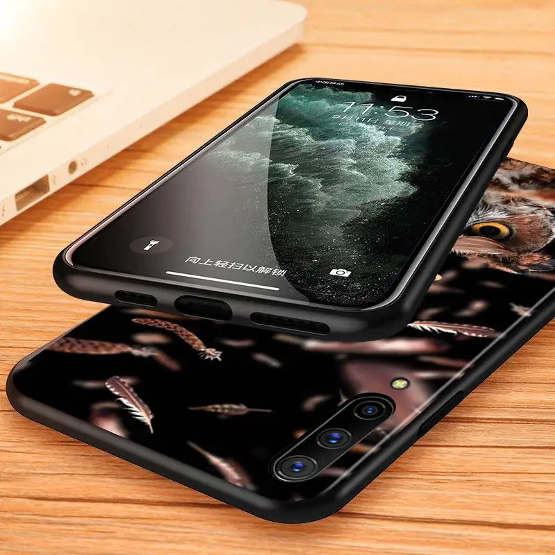 

Hot Cute Animal Owl for Samsung A90 A80 A70 S A60 A50 S A30S A40 S A20 E A30 A10 A2 Core Black Phone Case