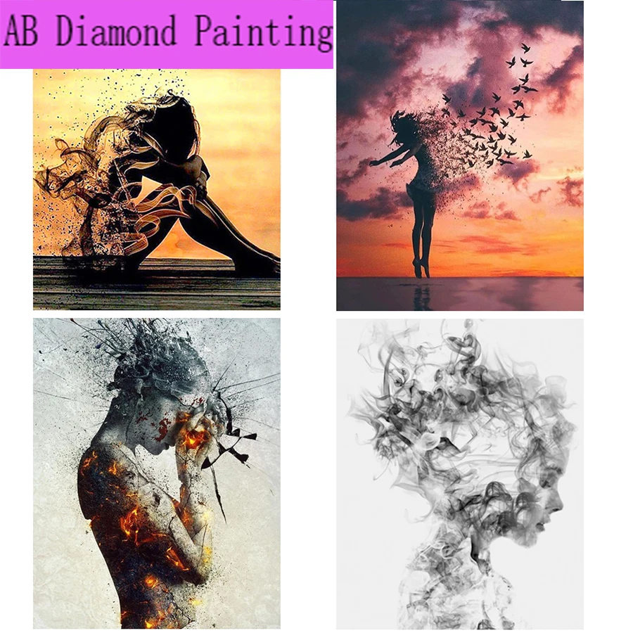 

Алмазная 5D Вышивка «сделай сам», брендовая новая популярная абстрактная картина для девочек, квадратная/круглая мозаика для домашнего деко...