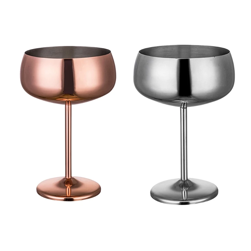 

1Pcs Luxury 304 Stainless Steel Cocktail Glass Cocktail Juice Drink Champagne Goblet Party Barware Kitchen Tools