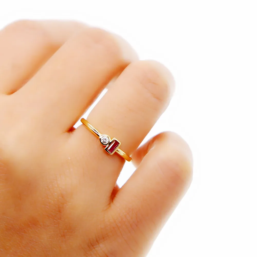 Высококачественные простые обручальные тонкие кольца с фианитом