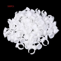 100pcs disposable permanent makeup ring no divider tattoo ink pigment holder cup size sml