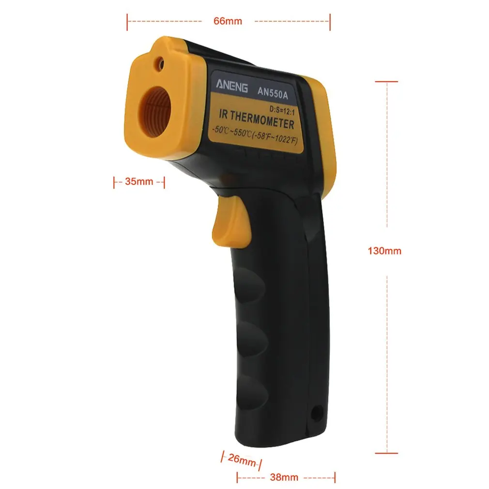 

New Professional AN550A Infrared Thermometer LCD Digital Display Laser Temperature Meter Non-Contact Thermometer