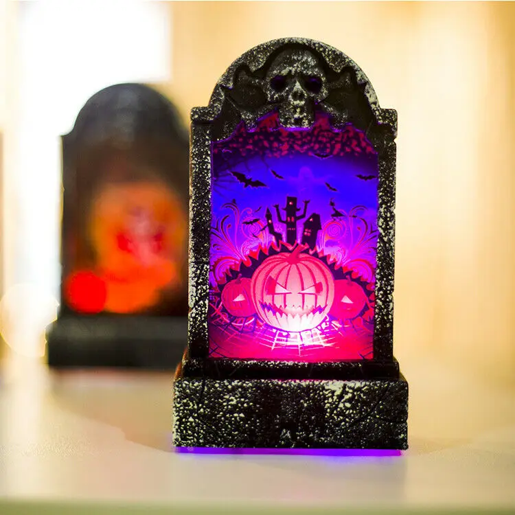 Хэллоуин надгробие фонарь светодиодный светильник праздничное украшение