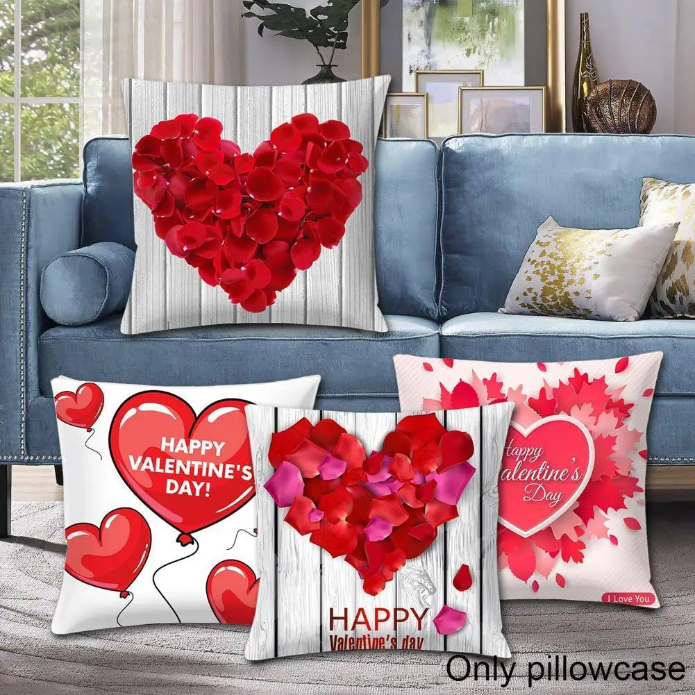 

Декоративный чехол для автомобиля Z4W6, чехол из полиэстера с надписью «You Heart I Love sofa», с рисунком розы, для украшения автомобиля на День Св. Вал...