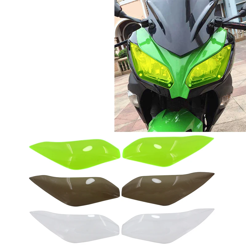 

Motorcycle Headlight Guard Head Light Shield Sn Lens Cover Protector for Kawasaki Ninja250 Ninja300